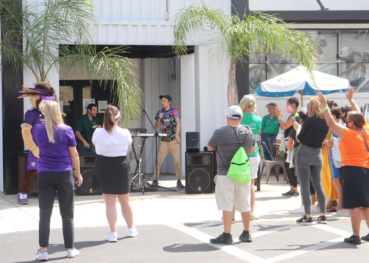 The Relectric Car Team at UCF makes their first public appearance at the National Drive Electric Week event in Orlando at Ace Café